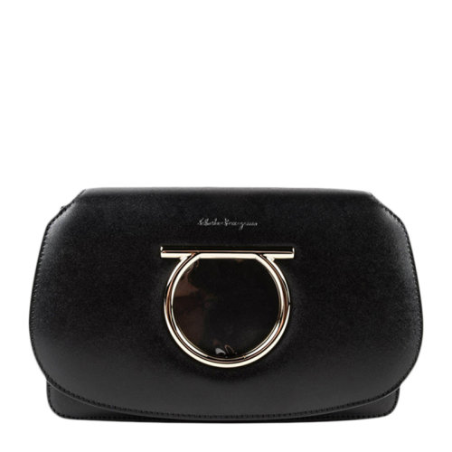 Salvatore Ferragamo/菲拉格慕 女士黑色单肩斜挎包 22-D293-691144
