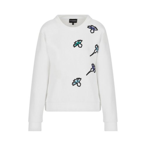  Emporio Armani/安普里奥阿玛尼 女士白色棉质卫衣 6K2M6J 2JYPZ 0100 PLFSX