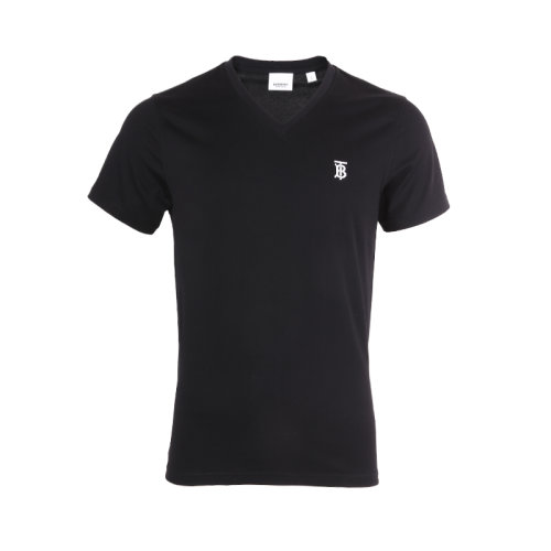 BURBERRY/博柏利 男士黑色短袖T恤 8017255BLK (批次不同新旧版标签除机发放)