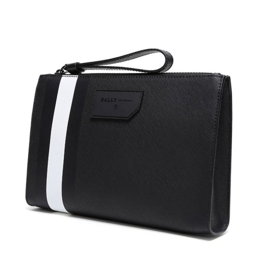  BALLY/巴利 男士黑色帆布手拿包 6224070 PLSX