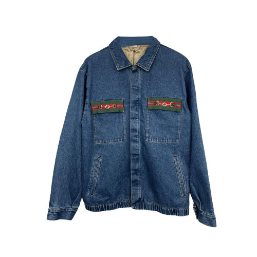 Gucci古驰  马衔扣 男士牛仔外套