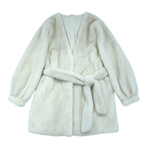 GeleiStory/GeleiStory天鹅绒整貂皮中长款水貂皮皮草大衣女士外套>女士皮草