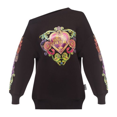  VERSACE JEANS COUTURE 女士黑色棉质卫衣 B6HVB70E 30310 899 PLFSX