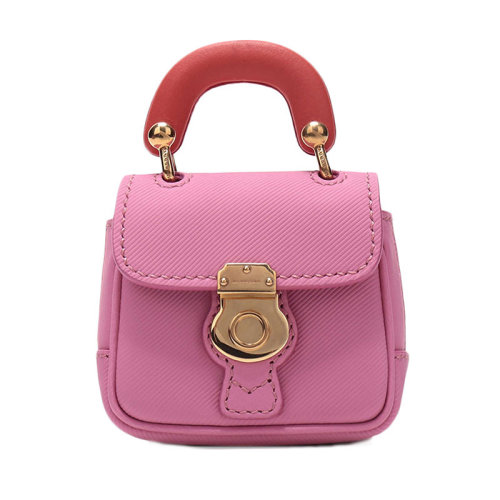 BURBERRY/博柏利  巴宝莉女包 女士粉色皮质时尚翻盖零钱包手提包 80001861