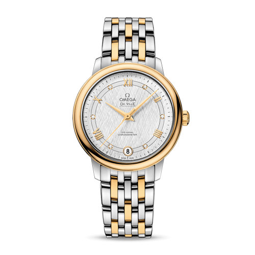 OMEGA/欧米茄 碟飞系列 典雅 同轴腕表 精钢 18K金 钻石刻度 自动机械 女士腕表 424.20.33.20.52.001