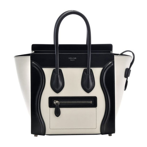 CELINE/赛琳 女包 时尚百搭 女士拼色皮质笑脸包手提包 167793AIS.38 AW