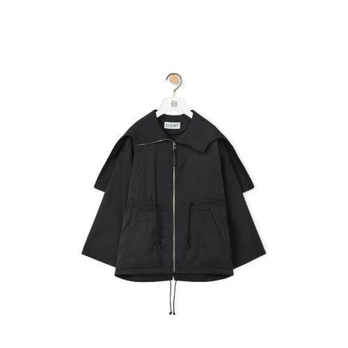  LOEWE罗意威 22年秋冬 女士 夹克 Anagram jacquard hooded jacket in nylon S359Y02X61-1100
