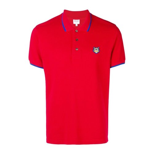 Kenzo/高田贤三   男装 服饰 纯棉虎头图案时尚男士短袖POLO衫虎头胸标