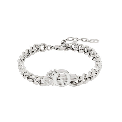 DIOR/迪奥 22新款CACTUS JACK联名款 男士银色黄铜镂空CD标志装饰手链B1554HOMMT_D007