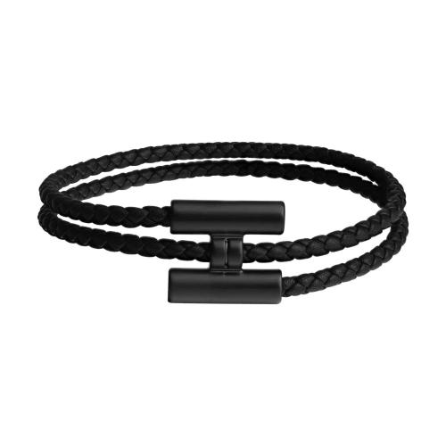  HERMES爱马仕 22年秋冬 男士 手链 Bracelet Tournis Tresse H077300FI89T3 预定商品2-6周发货