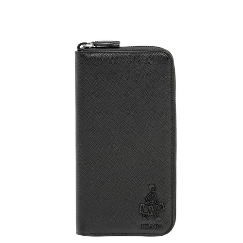 PRADA/普拉达 男士 男包 黑色皮革时尚卡包钱包 2ML317-2AHF-F0002