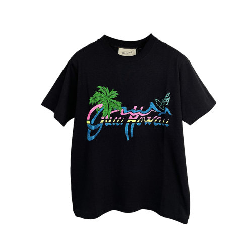 Gucci 古驰 夏威夷印花圆领短袖女士T恤