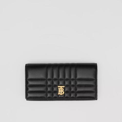  BURBERRY 22年秋冬 女士 Lola – 绗缝皮革长款萝纳钱夹 80623391