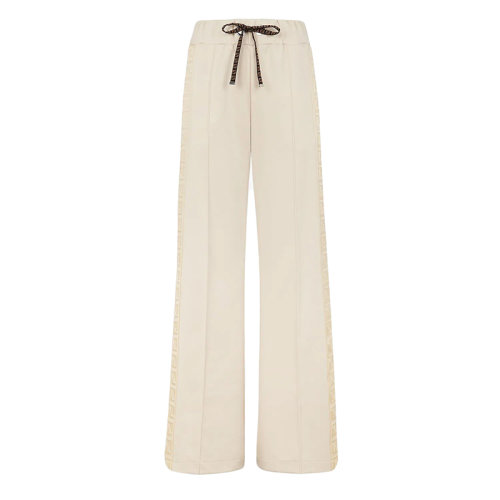 FENDI/芬迪      女士奶油色松紧腰身长款运动裤FAB244AGM8F10RM