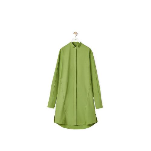  LOEWE罗意威 22年秋冬 女士 连衣裙 Pleated shirt dress in cotton S359Y09X77-6905