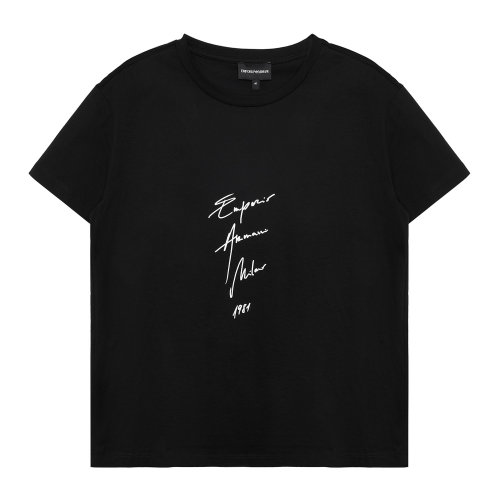 Emporio Armani/安普里奥阿玛尼 黑色logo 女士短袖T恤 3K2T7B-2J95Z-0999