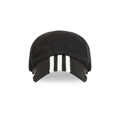 Balenciaga/巴黎世家 22年秋冬新款 ADIDAS联名Speed系列 男士黑色纯棉三条纹棒球帽712160410B21077