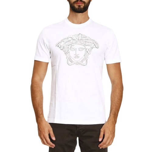 VERSACE/范思哲 男士白色棉质圆领短袖上衣T恤 A77205-A201952-A001