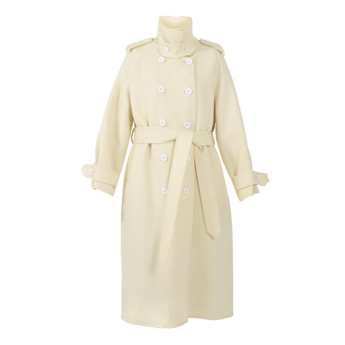 GeleiStory/GeleiStory 秋冬新款英伦高奢羊毛双排扣中长款双面呢大衣 女士大衣