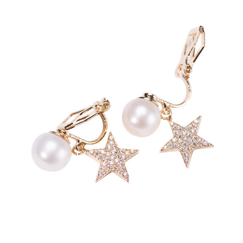 GeleiStory/GeleiStory优雅系列淡水珍珠耳环Nocturnal star夜星耳夹 店铺特惠