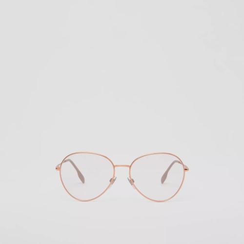  BURBERRY 22年秋冬 女士 标志性条纹装饰飞行员光学镜框 40823411