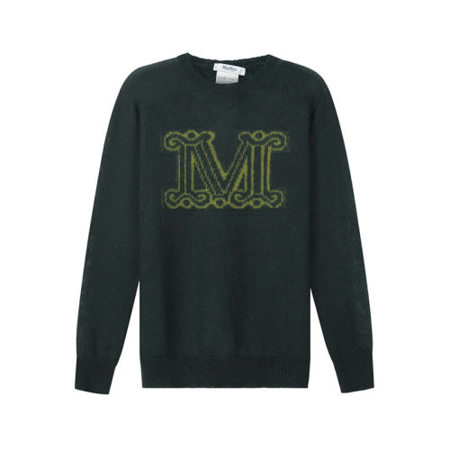 MaxMara/麦丝玛拉 女士马海毛微透圆领长袖针织衫M徽标提花 13660223 CHANTAL