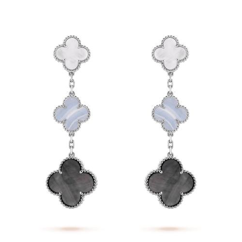 VCA梵克雅宝 22年秋冬 女士 耳环 Magic Alhambra耳环,3图案 VCARN18800 预定商品1-3周发货