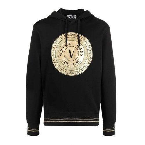  VERSACE JEANS COUTURE 男士黑色棉质卫衣 B7GWA7TX 30318 K42 PLFSX