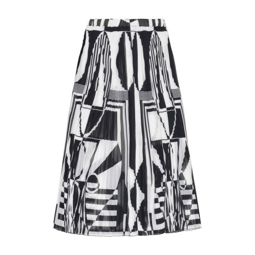 Balmain/巴尔曼 黑白拼色图案 女士半身裙 春夏