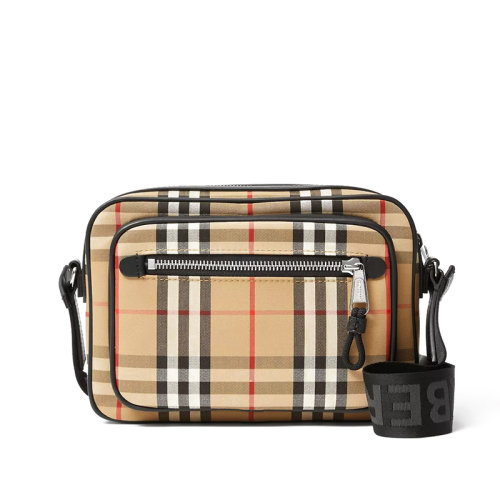 BURBERRY/博柏利 Vintage系列 男士复古条纹皮革手提单肩斜挎包80101521