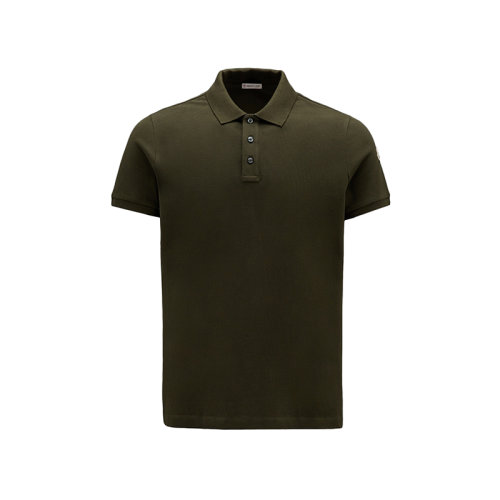 Moncler/蒙克莱 22年秋冬新款 男士军绿色纯棉短袖polo衫H20918A705108455695N