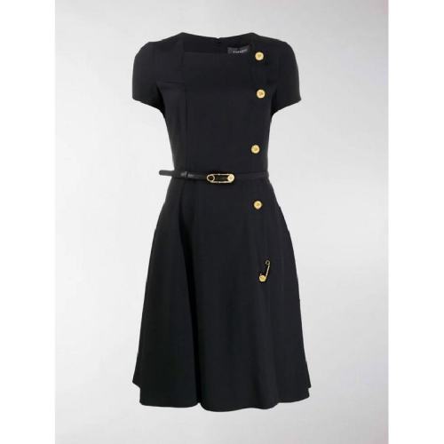  VERSACE/范思哲 女士黑色时尚连衣裙裙子 A87077 A224249 A1008 PLFSX