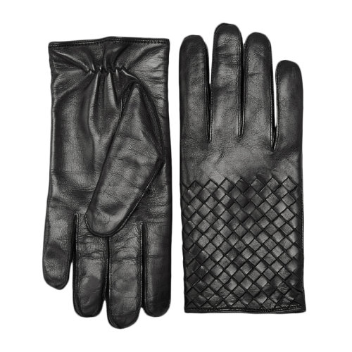 Bottega Veneta/葆蝶家 BV /葆蝶家 女士纯色小羊皮手背编织装饰手套 356650-V5100 多色可选