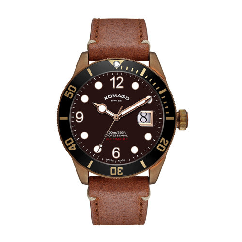 ROMAGO/雷米格青铜系列潜水表复古年代手表男表