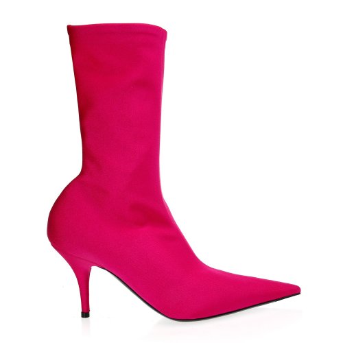 BALENCIAGA 女士 粉色 纯色 尖头 8cm 短靴 500546 W04Z0 5600