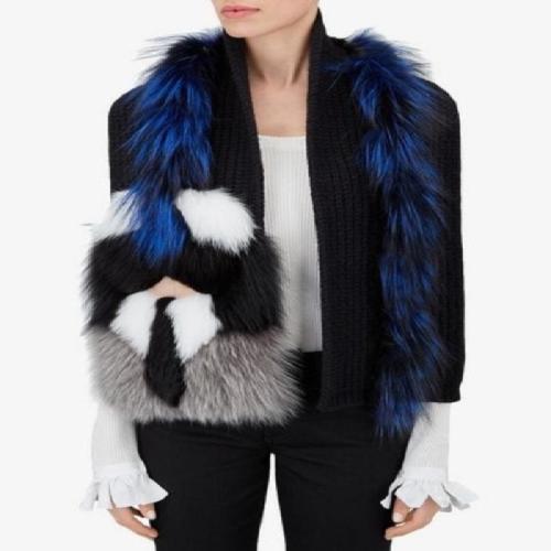 FENDI/芬迪 女士蓝色时尚休闲围巾 FVG511 5EN F06AW