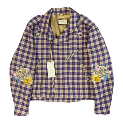 古驰Gucci 男款 夹克 刺绣 格纹 48