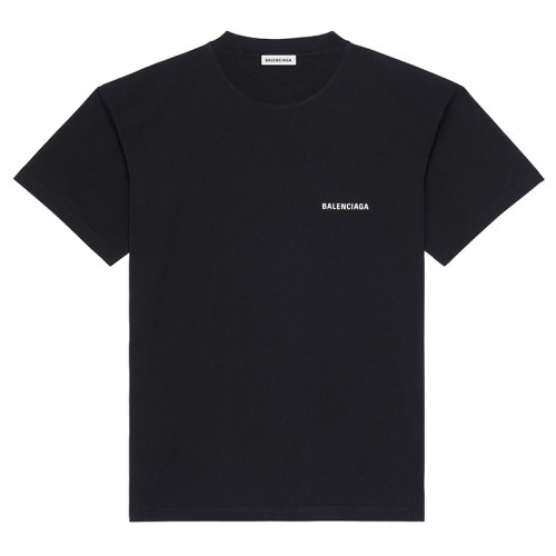 Balenciaga/巴黎世家女士黑色棉质大号T恤612965TIVG51070