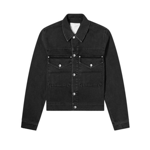 KENZO/高田贤三  凯卓男装 男士黑色棉质时尚翻领休闲牛仔夹克 FA65DB5302ED.99