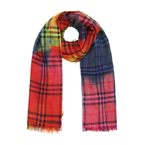 格纹系列 BURBERRY/博柏利 格纹 羊毛混纺 大号方巾围巾