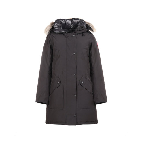 CANADA GOOSE/加拿大鹅 女士羽绒服 女士聚酯纤维ELLESMERE派克大衣鸭绒连帽羽绒服外套 6555L