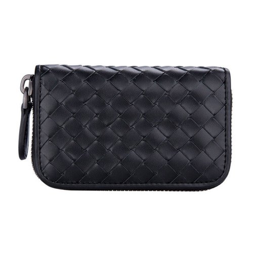  Bottega Veneta/葆蝶家 女士黑色皮革钱包 114075 V001N 1000