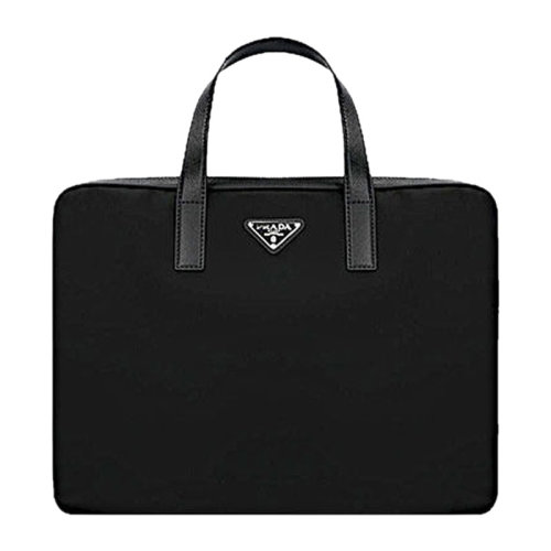 PRADA/普拉达  男士黑色Re-Nylon 再生尼龙和Saffiano 皮革公文包手提包男包 2VE368-2DMH-F0002-V-NOM
