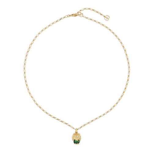 GUCCI古驰 22年秋冬 女士 黄金狮头项链 606641 J4586 8067