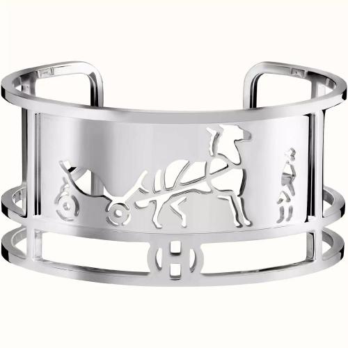 HERMES爱马仕 22年秋冬 女士 手镯 Bracelet Caleche, petit modele H119461B 00LG
