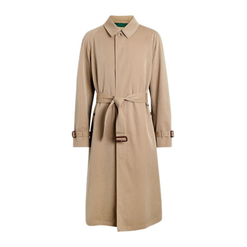 BURBERRY/博柏利 男士卡其色棉质长款风衣 8001228