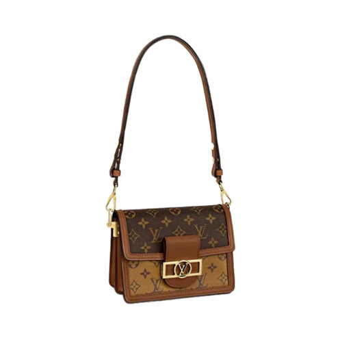 Louis Vuitton/路易威登 达芙妮小号mini老花拼色复古邮差包单肩斜挎包