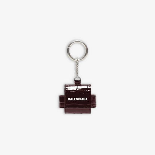  BALENCIAGA巴黎世家 22年春夏 男士 耳机包 Men's Cash Earpods Pro Holder in Dark Red 65567 预定商品1-3周发货