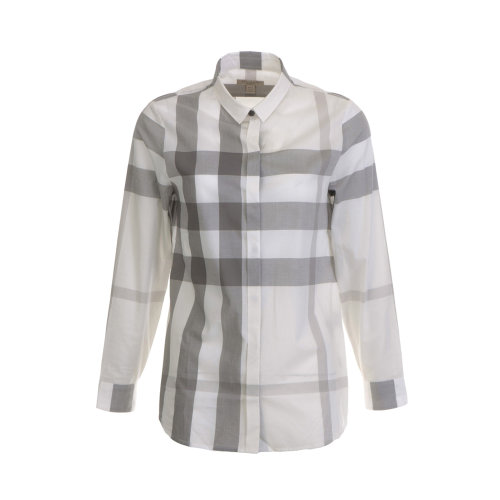 BURBERRY/博柏利 女士浅灰色棉质经典格纹衬衫 4015248