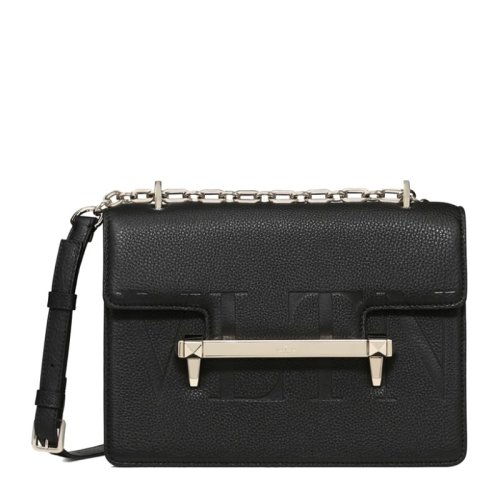  Valentino/华伦天奴 女士黑色小牛皮单肩包 RW2B0C92 HUA 0NO PLSX